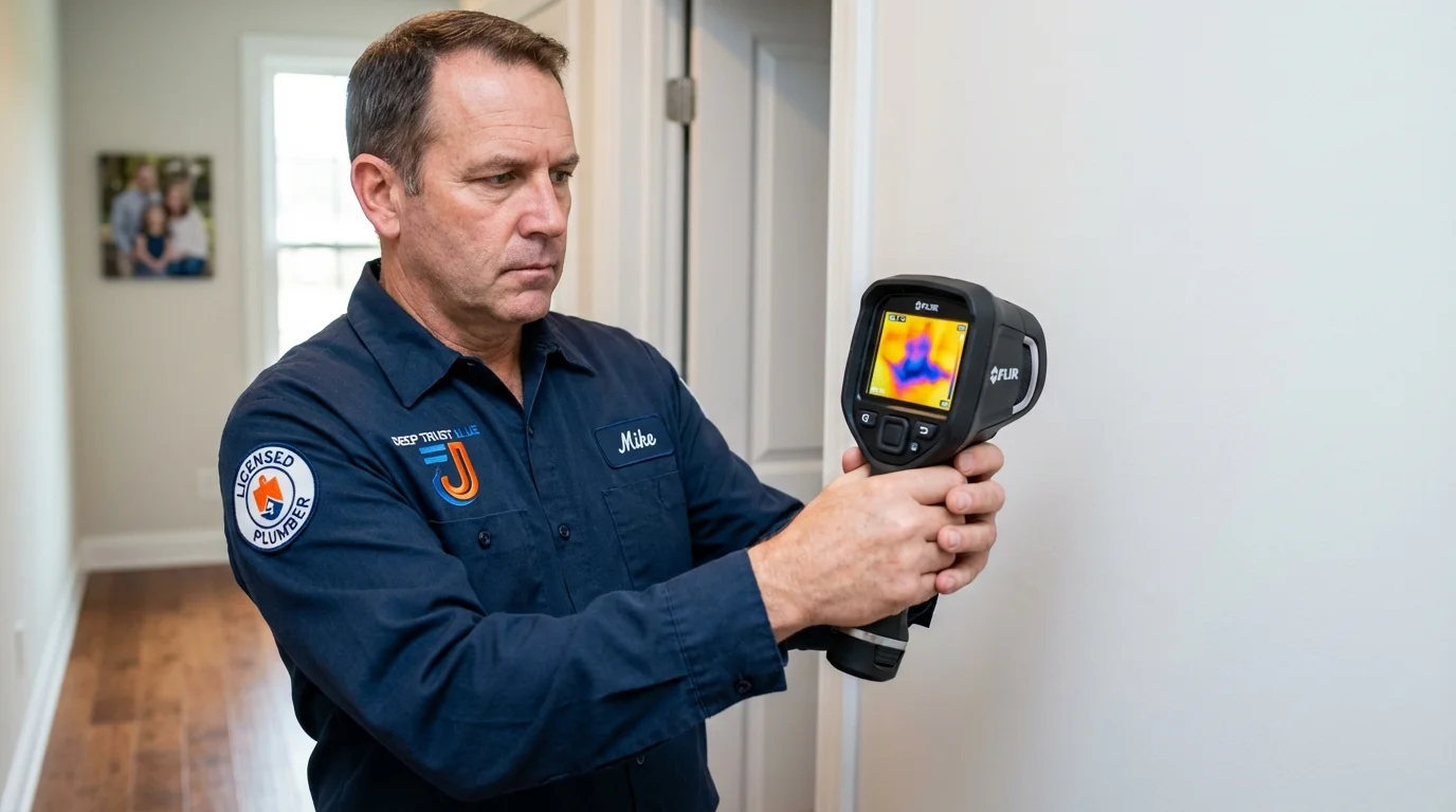 Thermal imaging leak detection by Johns Plumbing LLC in Chesterland